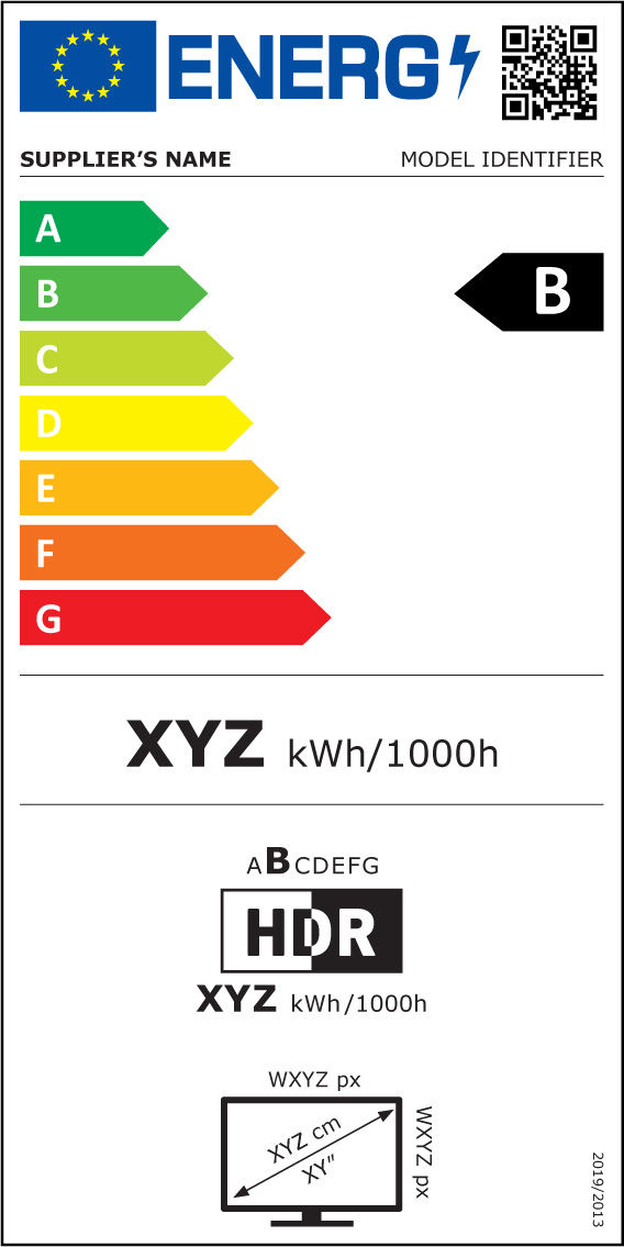 Energy Label TVs & electronic displays
